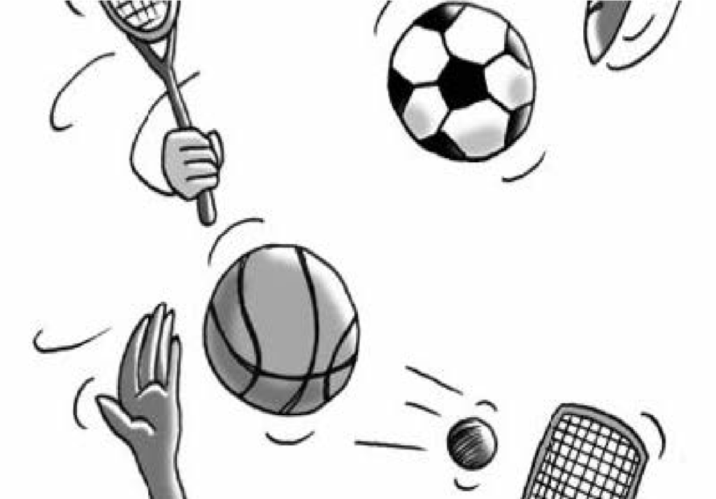An image of a sports equipment including different kinds of balls