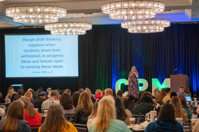 Teachers at a CPM Teacher Conference keynote