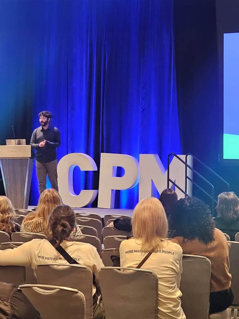 A CPM teacher presenting at the 2026 Teacher Conference